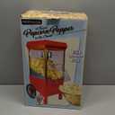 Nostalgia Vintage Hot-Air Popcorn Maker Machine - Makes Up to 12 Cups - Oil-Free - Healthier Popcorn - Classic Stand-Up Cart With Wheels - Includes Kernel Measuring Cup - Red