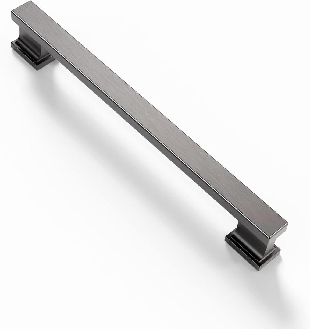 Asidrama 10 Pack 11.3 Inch(288mm) Brushed Black Nickel Kitchen Cabinet Handles, Cabinet Pulls Kitchen Cabinet Hardware for Cupboard Drawer Pulls