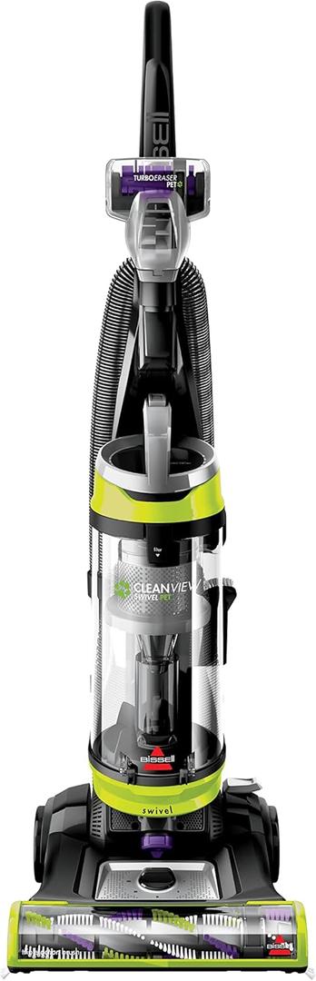 Bissell 2252 CleanView Swivel Upright Bagless Vacuum with Swivel Steering, Powerful Pet Hair Pick Up, Specialized Pet Tools, Large Capacity Dirt Tank, Easy Empty (Green)