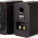 Micca RB42 Reference Bookshelf Speaker with 4-Inch Woofer and Silk Tweeter (Dark Walnut, Pair) 
