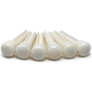 Crosby Slotted Pure Bone Bridge Pins for 6 & 12 String Acoustic Guitar