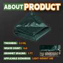 RAINDEWAY Small Tarps 4x8 Feet(2 Pack),Green Tarp Waterproof,Finished Size,5.5 Mil Thick,Multipurpose Poly Tarp Cover with Metal Grommets and Reinforced Edges