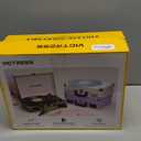 Vinyl Record Player with Bluetooth in/Out, Vintage Portable Suitcase Record Player, 3-Speed LP Turntable with USB Vinyl-to-MP3 Conversion, Stereo Speakers, RCA in & Headphone Jack, Black