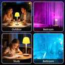 Seenlast Waterproof Spa-Like Shower Lamp,16 Color Ocean Wave Projector Night Light for Inside Shower,Rechargeable Shower Light with Touch & Remote Control for Room Decor,Gifts for Women, Couples