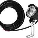 Electric Bike Headlight, DC 6V-60V, 30 Lux Brightness, Ebike Front Light 2 Pin with 1.5 Meter Cable