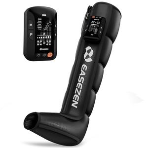 EaseZen Cordless Leg Compression Massager for Circulation and Pain Relief FSA, 5 Chamber Rechargeable Leg Massager for Edema in Legs and Feet, Gifts for Women Men Seniors (Single Unit)