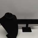 Juvale 2-Piece Black Velvet Necklace Display Stand & Bust Set - Black Modern Freestanding - Bracelet Holder Display & Protective Velvet Finish