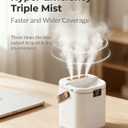2L Cool Mist Humidifiers for Bedroom, 3 Nozzles Quiet Small Humidifier with 4 Mist Modes, Top Fill Desktop Personal Humidifier with Night Light & Auto-Shutoff, Portable USB Powered for Office, Plants