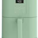 Bella 6 Qt Slim Air Fryer, Fits-anywhere Kitchenware, EverGood Ceramic Nonstick Coating, Adjustable Temperature, 6 Preset Cooking Options, 60 Min Auto Shutoff w Audible Tone, 5lb Capacity, Seaglass