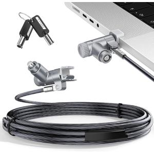 AboveTEK Laptop Locking Cable for MacBook Pro 14/16 (20212024), Anti-Theft Keyed Laptop Security Lock, 6.56ft Cut-Resistant Steel Computer Lock Cable, Rotatable & Portable Design