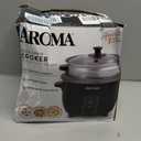 Aroma Housewares ARC-363-1NGB 3 Uncooked/6 Cups Cooked Rice Cooker, Steamer, Multicooker, 2-6 cups, Black