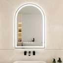 Arched LED Bathroom Mirrors with Lights 24"x36" LED Mirror for Bathroom,Led Vanity Mirror, Anti-Fog,LED Mirrors with Light, Anti-Fog, Dimmable, 3 Color, Shatterproof, Touch Sensor