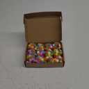 AQSXO 2 Inches Cat Toy Balls with Bell, Colorful Soft Fuzzy Balls, Cat Toys for Indoor 12 Pieces.