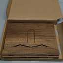 Vigo Wood Book Stand, Book Holder, Reading Stand, Cookbook Holder, Recipe Book Stand, Wooden Book Stands for Reading, Cookbook Stand for Kitchen, Book Holder for Reading in Bed (Walnut)