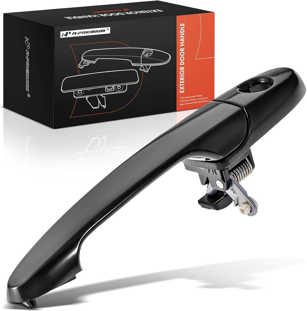A-Premium Front Right Passenger Side Exterior Door Handle with Keyhole Compatible with Chevrolet Cobalt 2005-2010 & Pontiac G5 2007-2010, Solstice 2007-2009 & Saturn Sky 2007-2010, Primed Black