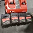 Upgraded 2Pack 18V 6.0Ah Batteries with Dual Charger Replacement for Milwaukee M-18 Battery