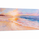 Amoy Art Beach Wall Art for Living Room, Ocean Canvas Wall-Decor for Bedroom, Sunset Picture Print for Home, 20"x40"