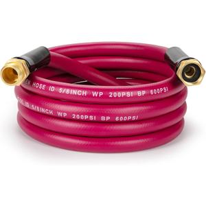 WELLUCK Garden Hose 5/8 in x 10 ft, Heavy Duty Durable Anti Kink Flexible Garden Water Hose for Drinking Water Safe BPA Free, All-weather Lightweight Water Hose for Garden RV Camper Marine