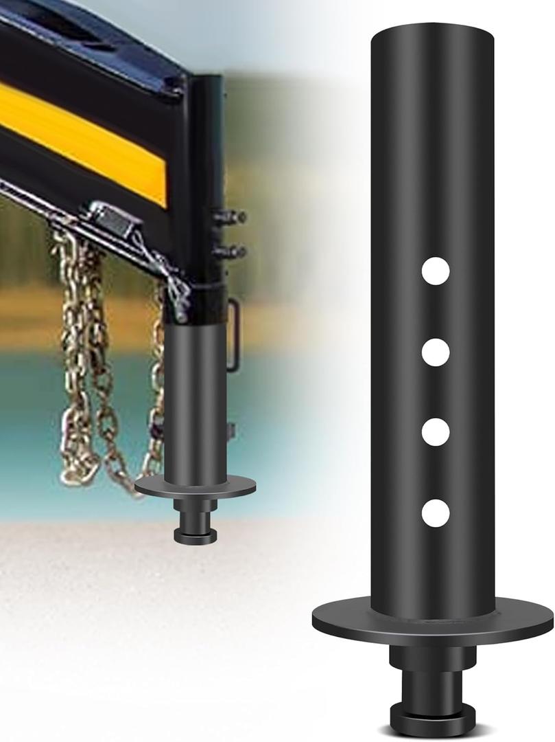 Fifth Wheel to Gooseneck Hitch Adapter with 4" Round Tube 2" 30,000 lbs Load Capacity, Gooseneck Adapter Attaches to 5th Wheel, Fit for Campers, Trailers, Tractors, Semi-Tractor