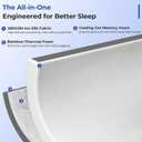 HOMRELEXA Cooling Mattress Topper Twin XL Size 4 Inch, Cooling Gel & Bamboo Charcoal Memory Foam Mattress Topper for Back Pain Relief, Firm Dual-Layer Foam Bed Pad with Removable Cover College Dorm