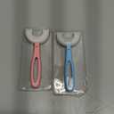 2 PCS U-Shaped Kids Toothbrush, Soft Manual Training Toothbrush for Kids 6-12 Years (Pink +Blue)