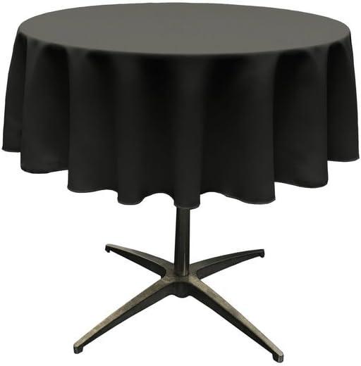 by ADD&Ship Round Polyester Tablecloth 36 inches (Black)
