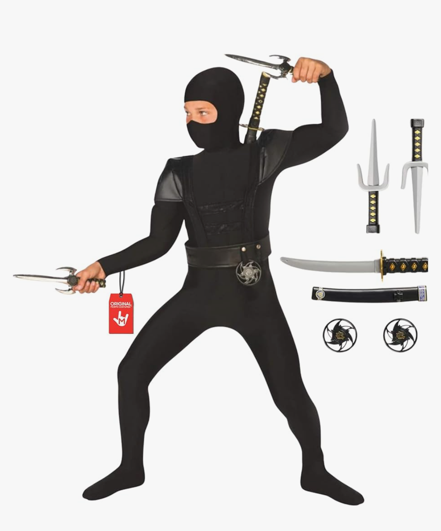Morph Ninja Costume Kids, Boys Ninja Costume with Accessories, Ninjago Costumes Boys, Kids Dress Up Costumes, M