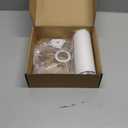 White Lamp Shade, Small Drum Lampshade 8.7" Top x 8.7" Bottom x 8.8" High (Spider), Replacement Lamp Shade Natural Linen Hand Crafted for Table Lamps Floor Lamps Chandelier Lamp, Assembly Required