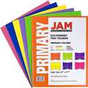 3 x JAM PAPER Plastic 2 Pocket POP Folders - Durable School Folders - Assorted Primary Colors - 6/Pack