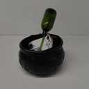 Halloween Decorations Indoor - DIY Floating Potion Set with Witches Cauldron and Mist Maker - Spooky Vintage Black Plastic Bowl Hocus Pocus Party Decor for Home Table Mantel Kitchen Room