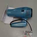 Conair Cord-Keeper Dryer with Folding Handle and Retractable Cord, 1875W Travel Hair Dryer, Ionic Technology, Teal (Blue)