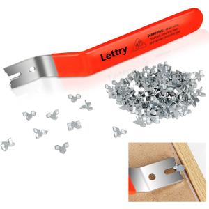 Glazier Point Driver, Glazing Push Point Driver Tool with 120 Push Points, Glazier Setting Tool for Framing Glass Picture Cross Stitch (1)