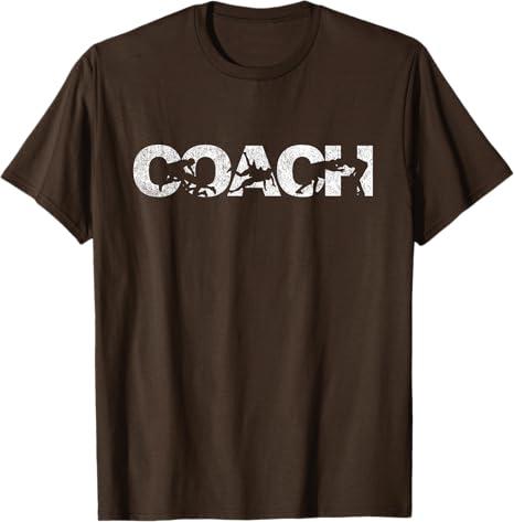 Wrestling Coach Scholastic Wrestling Folkstyle Wrestling T-Shirt (M, Black)