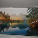 Autumn Lake Large Stretched Canvas Wall Art For Living Room Bedroom Home Decoration,Mordern Morning Sunrise View Print Picture Painting Decor Giclee Artwork,Gallery Wrapped Gift,Inner Frame(24x48) (Blue & Green Lake Landscape)