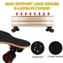 Mini Cruiser Longboard, 31 Inch Small Size Wide Wheel Skateboard, Beginner Stable & Easy-to-Control Skateboard, Suitable for Park & Street Riding, Unique Flame Pattern