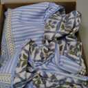 Newtay 60'' x 90'' Hand Block Print Mahjong Table Cloth Square Cotton Floral Tablecloth Washable Print Rectangle Table Cover with Dust Proof for Kitchen Dining Party(60'' X 90'',Light Steel,Blue) (11.8" x 8.5" (Rectangular))