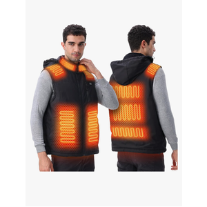 Heated Vest for Men Women, Upgraded Mens Heated Vests with Hoodie, 9 Heating Zones, Battery Pack Not Included