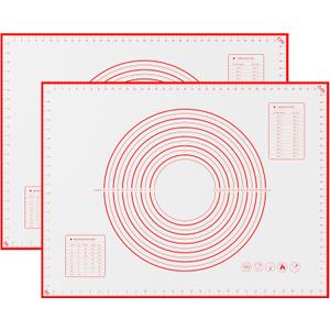 BlueBark 2 PCS - 24"L x 16"W Non-stick Silicone Baking Mat for Pastry & Dough, Sourdough Bread Making Tools, Kitchen Counter, Cooking Enthusiasts