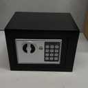 Electronic Safe Box with Keypad & Keys, Money Lock Boxes, Safety Boxes for Home, Office, Hotel Rooms,Business, Jewelry, Gun, Cash, Steel Alloy Drop Safe 9.1" x 6.7" x 6.7''
