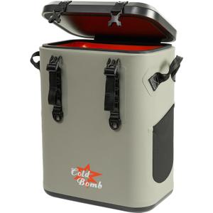 Magnetic Backpack Cooler Bag, Cold Retention Soft Coolers 30 Can Insulated Soft Sided Cooler with Waterproof Bag
