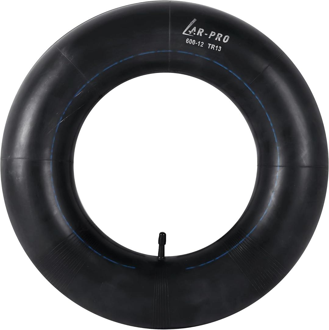AR-PRO 6-12 (6.00-12) Heavy Duty Inner Tube with TR13 Offset Straight Valve Stem – Lawn Tractor, Trailer, Golf Cart, Utility Cart Replacement Tire Tube – 1 Pack