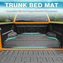 Mixsuper Truck Bed Mat for Ford Ranger SuperCrew 2019-2023, Only Fit 5ft Bed, All Weather Truck Bed Liner Rugged TPE Durable Odorless Black