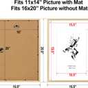 Yaetm 17x21 Picture Frame Matted to 11x14 Set of 4, Natural Solid Oak Wood 17x21 Frame for Gallery Wall, Photos, Posters & Art Prints, Horizontal and Vertical Wall Mount (4 pack, Oak)