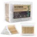 Pointed Cotton Swabs 1000 Count with Storage Box, Double Precision Tips with Bamboo Sticks, Pointy Cotton Swabs for Makeup Nail Care and Crafts
