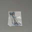 1/8"(3mm) Wire Diam Galvanized Steel Cable Eyelets Ended Short Rope Lanyard Safety Tether Chain Lock with Vinyl Coated Cover, 10 Pcs Clear 6"/15cm Length