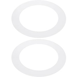 PATIKIL 4.5" ID 6.3" OD Plastic Trim Ring, 2 Pcs Ceiling Light Goof Rings Matte Circular Light Cover Lighting Fixture for Ceiling Wall Recessed Can Downlights, Translucent Matte White
