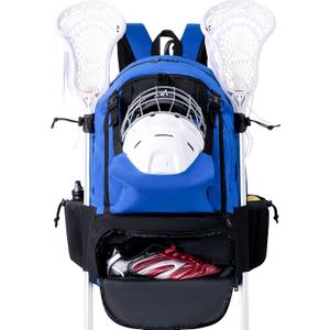 GoHimal Lacrosse Bag Extra Large Lacrosse Backpack with Tow Stick Holder