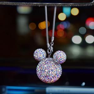 Crystal Ball Car Hanging Ornament - Cute Men's and Women's Car Interior Decoration - Great Gifts for Friends or Family (Color)