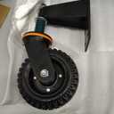 Heavy Duty Fence Gate Wheel, Prevent The Gate from Sagging - 750lb Capacity for Wooden Gates and Metal Tube Gates, Dual Mount Options (Straight/U-Bolt)6 Inch Farm Gate Wheel