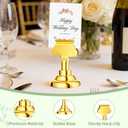 Urban Deco 24 Pieces Table Card Holder Place Card Holders 1.7 inches Gold Steel Card Holders for Photos, Food Signs, Memo Notes, Weddings, Restaurants, Birthday(Gold 24PK)